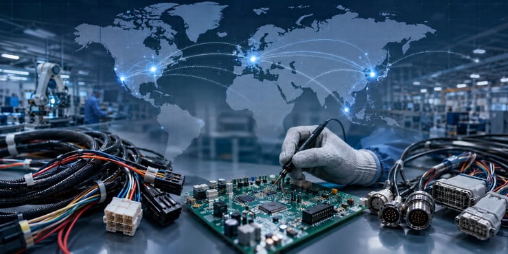 Sanbor Manufacturing global contract manufacturing network supporting OEM cable assemblies, wire harnesses, PCBA, and supply chain resilience.