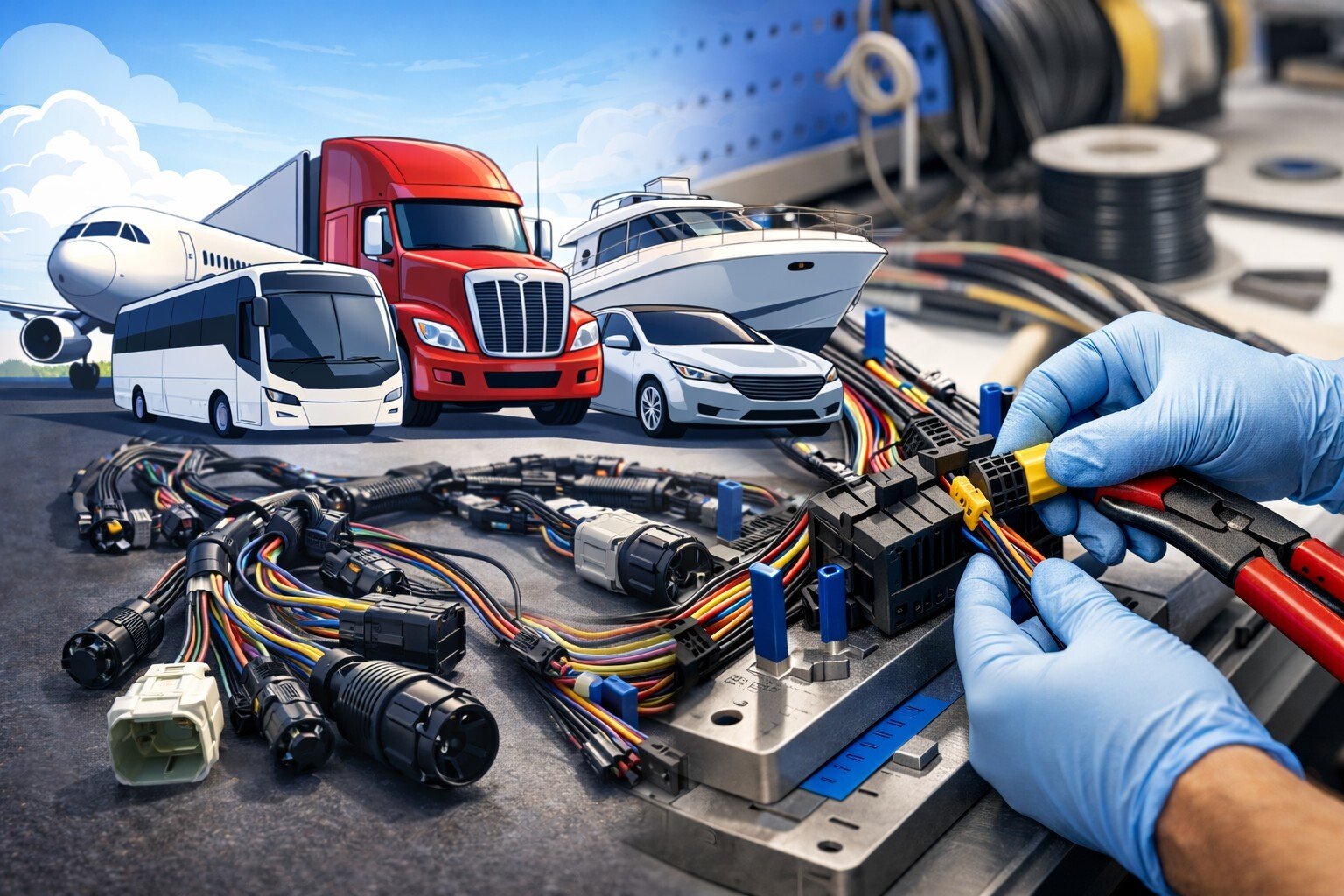wire harness contract manufacturing for transportation vehicles